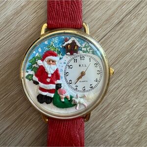 NWOT Vintage Christmas Santa Watch
